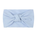 Soft sky blue knotted nylon headband for baby girls with wide stretch fabric design - Light Purple