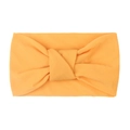 Soft nylon knotted baby headband in bright yellow color for infants and toddlers - Khaki/Earth Yellow