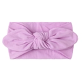 Diadema elástica lavanda para bebé en nylon con nudo grande de orejas de conejo - Púrpura