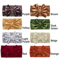 Bandeaux pour bébé en velours en huit couleurs avec de grands nœuds doubles élégants - Multicolore