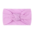 Soft nylon baby headband in light pink with a stylish double-knot design for girls - Purple