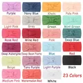 Soft double-layered knotted nylon baby headbands displayed in 23 various vibrant colors - 23 Colors Mixed