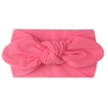 Diadema de nailon suave para bebé con lazo ancho en rosa brillante para niñas y niños - Rosa Roja