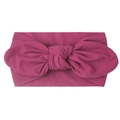 Diadema de nylon suave para bebé rojo rosa con lazo elástico de oreja de conejo - Púrpura profundo