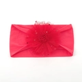 Fascia elastica per neonati in rosso con fiore in rete e paillettes a forma di stella - Rosso