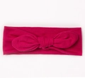 Bandeau élastique rose foncé pour bébé avec un nœud en oreilles de lapin pour filles - Rose rouge