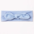 Bandeau bébé bleu clair avec oreilles de lapin en coton élastique doux pour nourrisson - Bleu