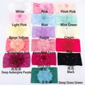 Baby Nylon Stirnbänder Set mit Mesh Sternen Blumen Mustern in sechzehn bunten Farben - 16 Farben Mix
