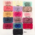 Elastic baby headband with double fabric flowers in 16 assorted pastel colors - 16 Colors Mix