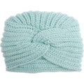 Fascia in maglia verde menta per neonata, caldo turbante invernale con treccia a maglia - Stile Maglia Intrecciata / Verde menta