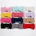 Knitted baby headband set featuring 12 colors of elastic bow hair bands for infants - 12 Colors Mixed