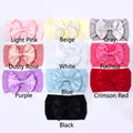 Bandeaux bébé en nylon élastique avec de grands nœuds en dix couleurs douces - 10 Couleurs Mixtes