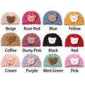 Knitted baby beanies with cute bear ears available in 12 vibrant assorted colors - 12 Colors Mixed