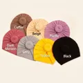 Soft stretch baby donut turbans in coffee, beige, purple and more colors set - 7-Color Assorted Mix