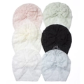 Set di turbanti in pizzo per neonati con rete traspirante morbida e fiocchi in sei colori - Misto 6 Colori
