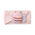 Cute pink bee baby headband with soft plush insect decor and elastic breathable fabric - Light Pink