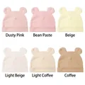 Bonnets bébé en modal avec oreilles d'ours en six tons de terre neutres variés - Mixte 6 Couleurs
