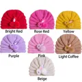 Cute baby knitted bunny hats in seven vibrant colors for newborn winter warmth - Random Mixed Colors