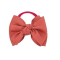 Joli bandeau à nœud côtelé rouge brique pour bébés filles de zéro à trois ans - Bordeaux