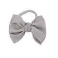 Bandeau bébé côtelé mauve avec grand nœud pour nourrissons et tout-petits de 0-3 ans - Gris