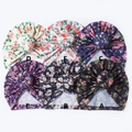 Détails de bonnets donut pour bébés avec motifs floraux variés et nœud décoratif haut - Mixte 6 Couleurs