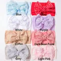Lot de huit bandeaux souples pour bébé en nylon avec nœuds en tulle étoilé scintillants - Style Mélangé 8 Couleurs