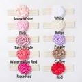 Détails de dix bandeaux de fleurs pour bébé en dentelle avec divers coloris assortis - 10 Couleurs Mixtes