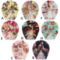 Turbanti per neonati con stampe floreali vintage e dettaglio a nodo a ciambella - Misto 8 Colori Casuale