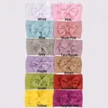 Lot de 12 bandeaux à double nœud rayé en couleurs variées pour bébés et enfants - 12 Couleurs Mélangées
