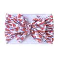 Fascia neonata con stampa anguria rossa su tessuto a costine elasticizzato bianco - Stampa Anguria (M)