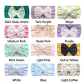 Set of 12 colors of soft elastic baby headbands with double-layer lace bows - 12 Colors Mixed