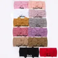 Soft mesh baby headbands with large bows in 12 assorted solid colors for infants - 12 Colors Mixed