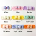Neuf couleurs de bandeaux au crochet pour bébé avec nœud à carreaux présentés en grille - Mixte 9 Couleurs