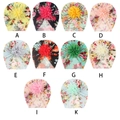 Detalle de diez turbantes para bebé con estampados florales y flores de tela en relieve - Surtido Multicolor