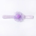 Detail van baby haarband met paarse mesh bloem en glinsterende ster ornament - Paars