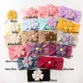 Sélection de 18 couleurs de bandeaux bébé avec fleurs 3D en tissu jacquard - 18 Couleurs Assorties