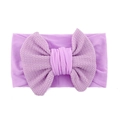 Fascia per neonati viola con grande fiocco in maglia morbida per fotografia neonatale - Viola