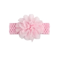 Atmungsaktives rosa Chiffon-Blumenstirnband mit elastischem Strickband für Babys - Rosa