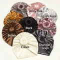 Detail view of 9-color velvet baby turban hats with stylish knotted donut design - 9 Colors Mix