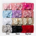Détails de 12 couleurs de bandeaux en nylon élastique avec nœuds et pompons pour bébés - 12 Couleurs Mélangées
