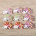 Set of 9 resin rainbow and cloud charms for DIY jewelry and hair accessories - Mixed Color (YQ460hunse)