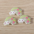 Cartoon rainbow resin charms with clouds and stars for DIY jewelry making accessories - Green (YQ460lvse)