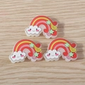 Rainbow cloud resin charms for DIY jewelry making and colorful cartoon craft accessories - Red (YQ460hongse)