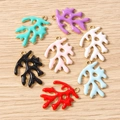 Gouden koraalvormige emaille bedeltjes in zeven kleuren voor DIY sieraden en oorbellen - 10 Stuks Verpakking / Meerkleurig