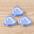 Detail view of cloud-shaped resin pendants with So Good text for DIY jewelry making - 10 Pieces Pack / Cloud Cake
