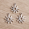 Ciondoli a forma di fiore solare in argento antico per gioielli fai-da-te su legno - Argento Antico