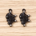 Détails des pendentifs tête de mort et toile d'araignée noirs avec strass pour bijoux - Noir & Blanc