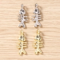 Gepolijste visgraat hangers in goud en zilver voor doe-het-zelf sieraden en knutselen - 5 Stuks / Meerkleurig