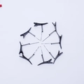 Set van 8 zwarte metalen eendenbek haarclips voor DIY handwerk en professionele styling - 4.1cm Veerclip / Lichtzwart