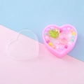 Kinder Schmuckset mit Perlenarmband und Glitzerringen in rosa herzförmiger Box - Stil 5